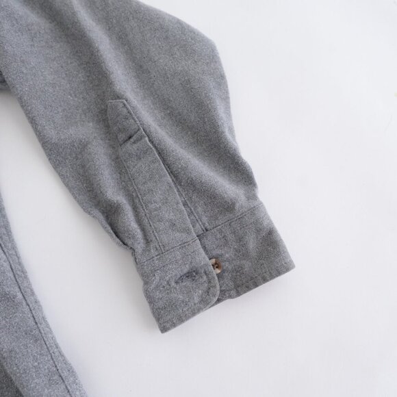 Vintage Gander Mountain Heavyweight Thick Cotton Outdoor Gray Button Up Shirt L - Picture 5 of 10